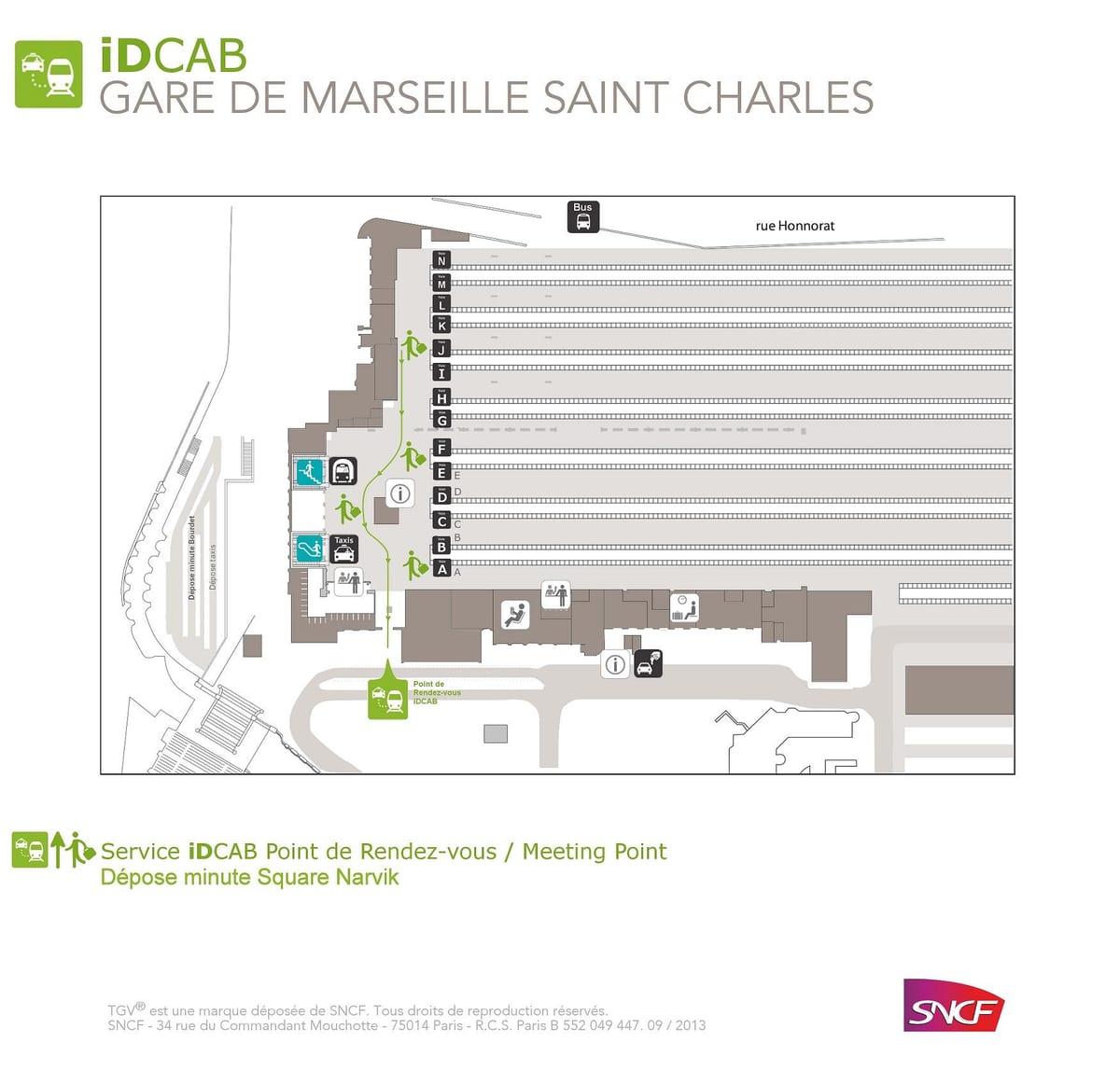 mapa saint-Marcel Karol dworca kolejowego