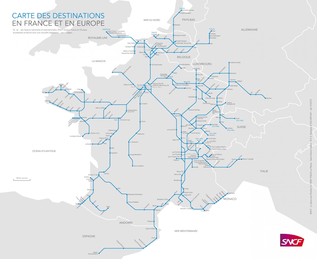 mapa w Marsylii pociąg