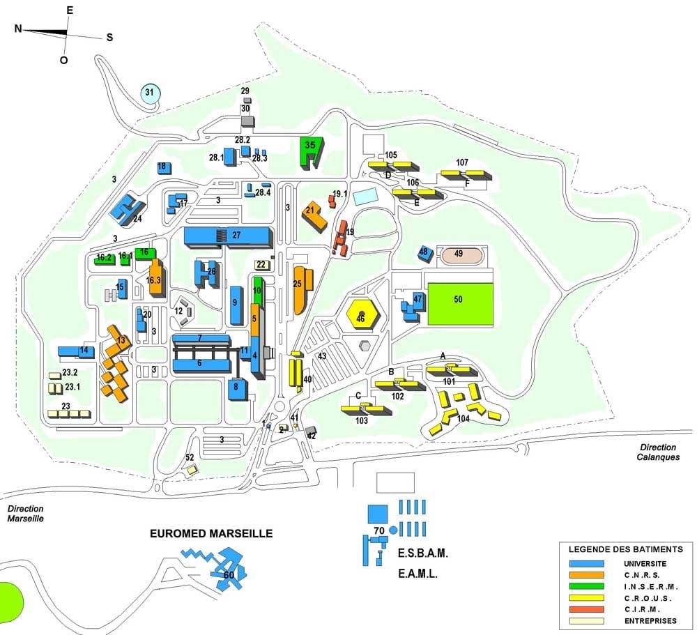 mapa Марсельская szkoła