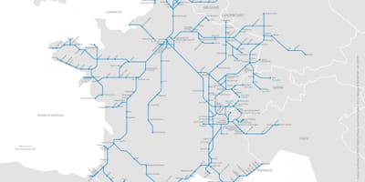 Mapa w Marsylii pociąg